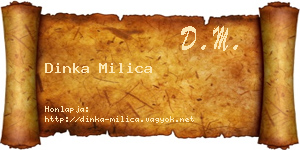 Dinka Milica névjegykártya